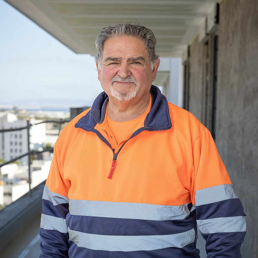 Portrait of Francisco Sánchez Rubira, the professional tiler featured in episode 6 of Guru of Laying.