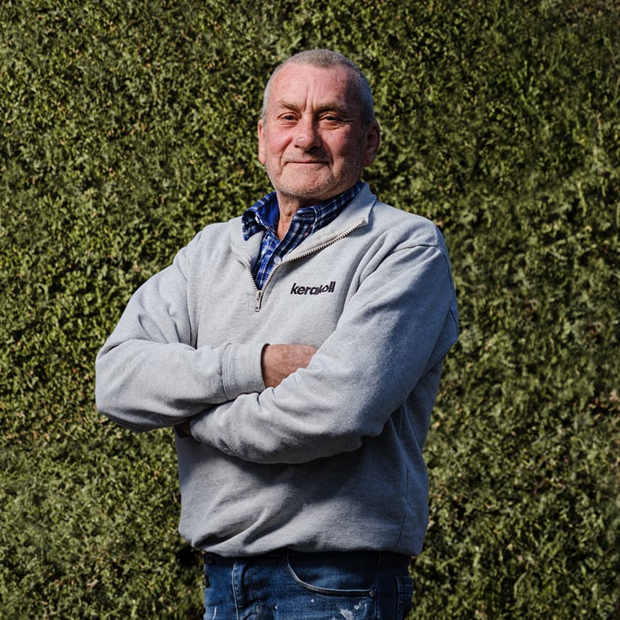 Portrait of José Luís Martínez Peña, the professional tiler featured in the episode 5 of Guru of Layingn